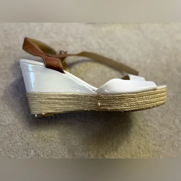 Lane Bryant WhitePatent Leather Platform Wedges - Picture 4 of 5